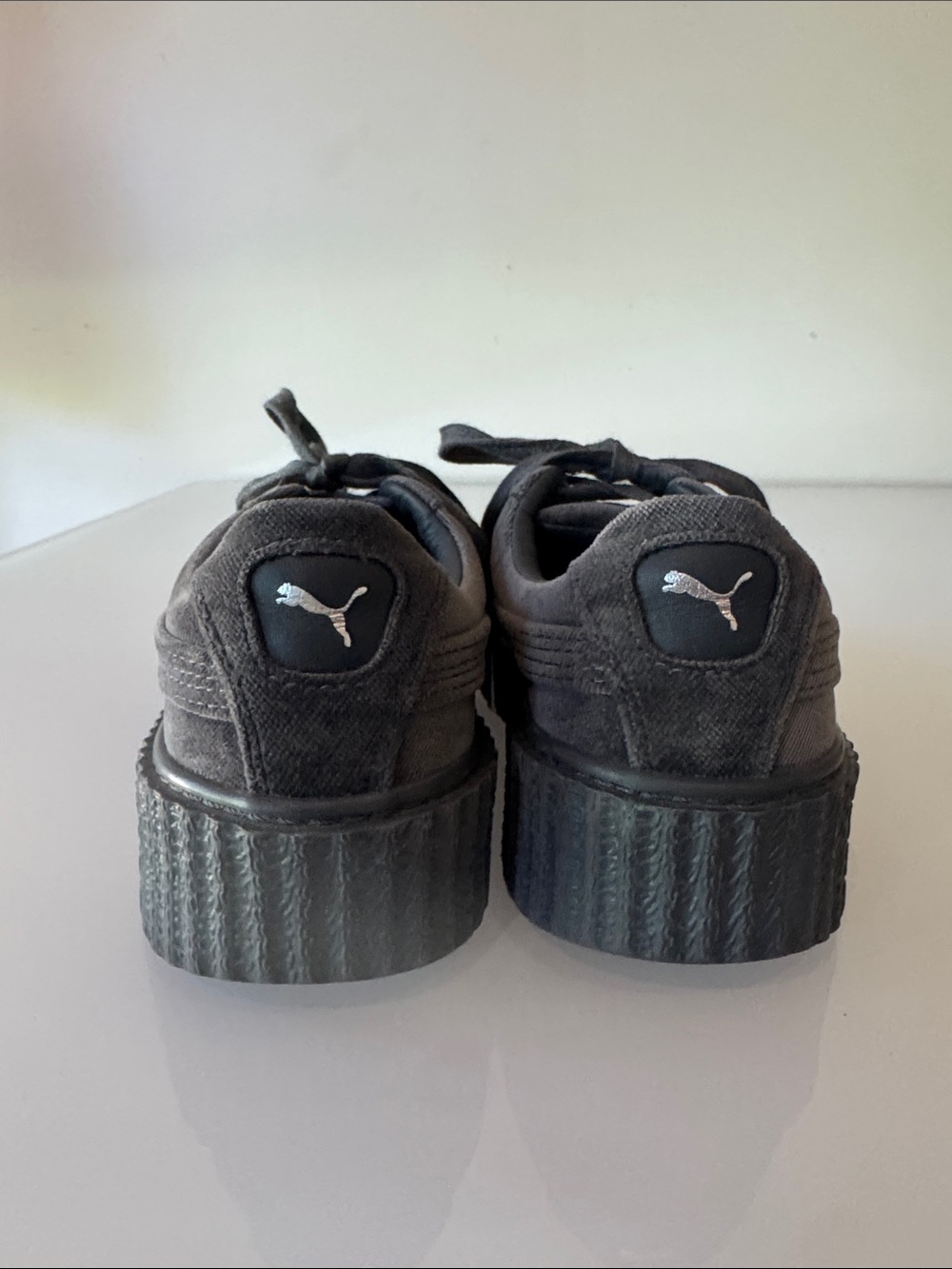 Puma x Fenty by Rihanna Creeper Velvet Glacier Gray Size 7 (EU 37.5) - Picture 9 of 14